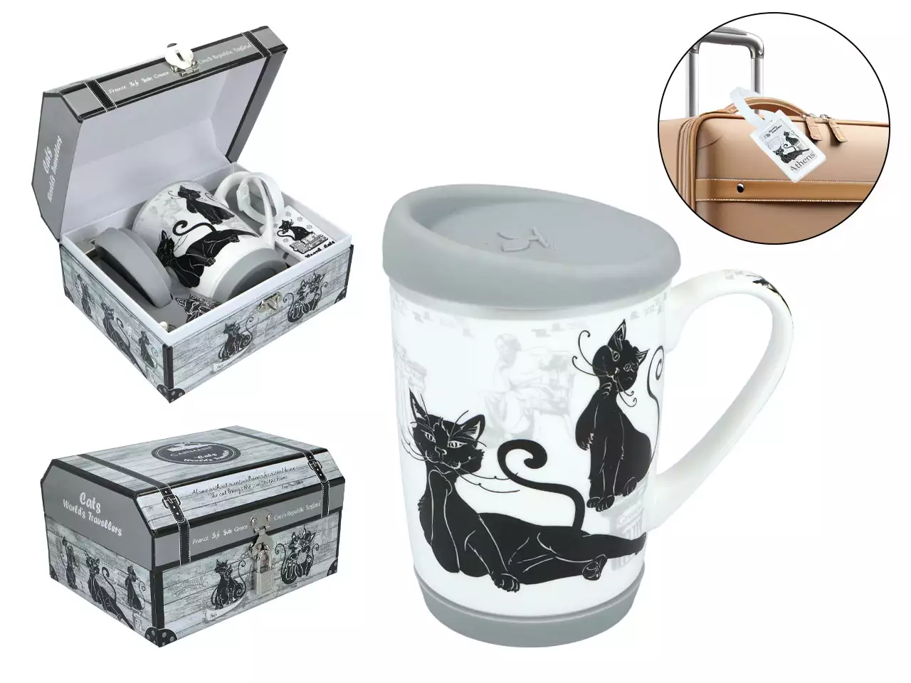 Kubek podróże wakacje koty